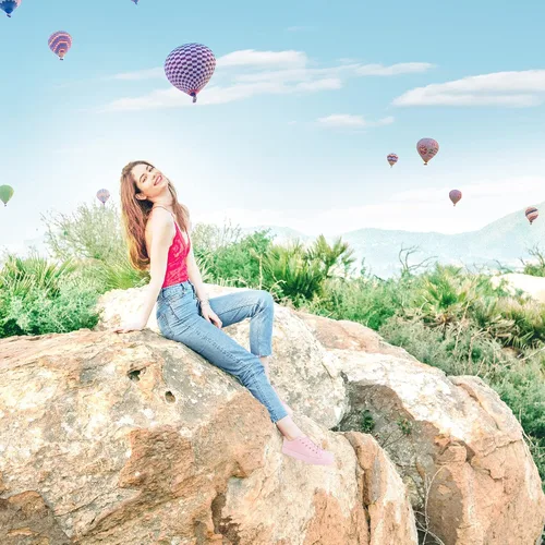 Vista 5 de Obtaom Zapatos de lona para mujer, zapatos deportivos de moda para caminar