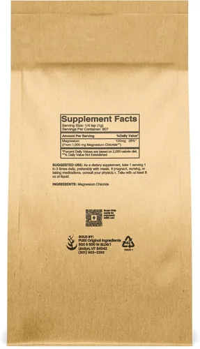 Vista 3 de Pure Original Ingredients Paquete de cloruro de magnesio y sal marina fina (2 lb) polvo fino, grado alimenticio