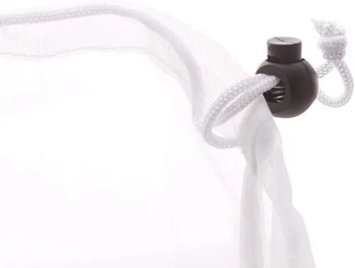 Vista 7 de Bolsas de lavandería de malla para prendas delicadas, bolsa de lavandería con cordón para lavadora antienredos - Blanco S