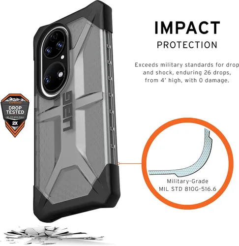 Vista 2 de URBAN ARMOR GEAR UAG - Funda protectora para Huawei P50 Pro (pantalla de 6.3 pulgadas), resistente y translúcida de plasma, ultradelgada, a prueba