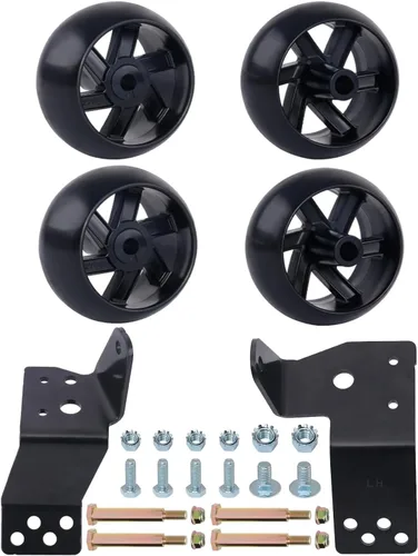 Vista 7 de CheeMuii 525509501 532181040 Rueda de calibre de plataforma de cortacésped con kit de soporte Soporte de plataforma de cortacésped de 42 pulgadas