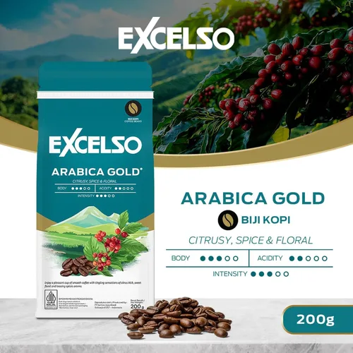 Vista 3 de Excelso Oro arábica, granos de café, 7.05 oz (paquete de 4)