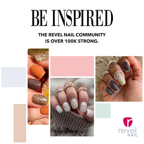 Vista 4 de Revel Nail Polvo de inmersión, esmalte de uñas de polvo nude, polvo de inmersión resistente a las virutas con vitamina E y calcio, manicura