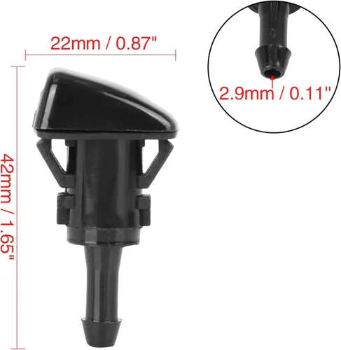 Vista 3 de X AUTOHAUX 2 unids 7133-232314B - Pulverizador de boquilla para limpiaparabrisas de un solo agujero para GMC Envoy para Chevrolet Trailblazer