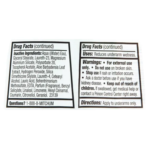 Vista 5 de Mitchum Rollo invisible para mujer, polvo fresco, 1.7 onzas (paquete de 2)