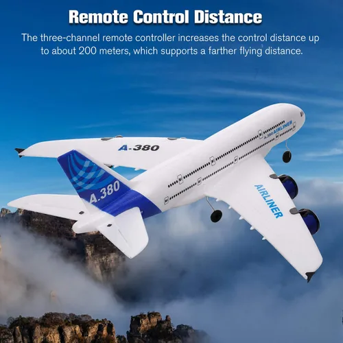 Vista 3 de Avión RC GoolRC A380, avión de control remoto 2.4G 3CH, avión RC fácil de volar para principiantes, modelo de planeador de ala fija de espuma EPP