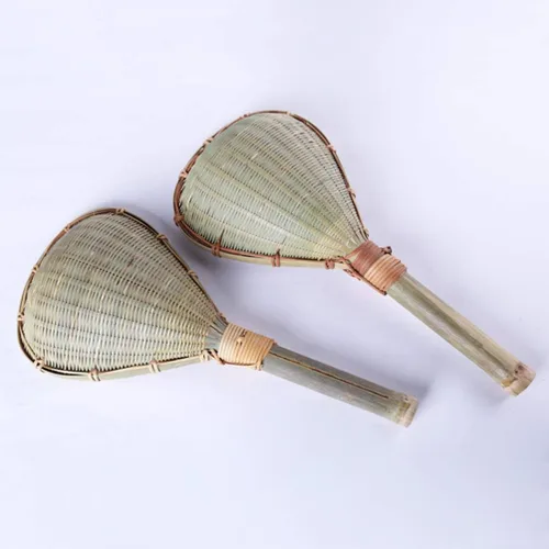 Vista 5 de Hemoton Colador de madera de bambú para arroz, tamiz de malla fina, multiusos, cucharón de cocina