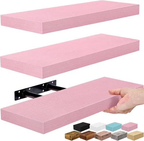 Vista 27 de Sorbus Estantes flotantes para pared, estante flotante de 16 pulgadas para cocina, dormitorio, sala de estar, baño, hogar y decoración de pared