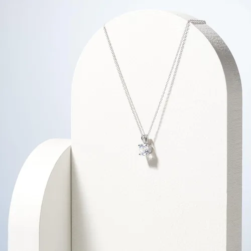 Vista 29 de Amazon Essentials Collar con colgante de piedra natal de corte redondo de plata de ley de 18 pulgadas (anteriormente colección Amazon)