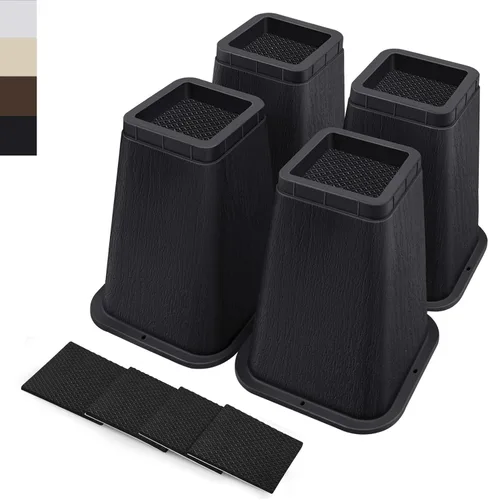 Vista 25 de ANNKUT Elevadores de cama resistentes de 6 pulgadas, elevadores de muebles para escritorio, silla, mesa o sofá, elevadores de sofá, soporta hasta