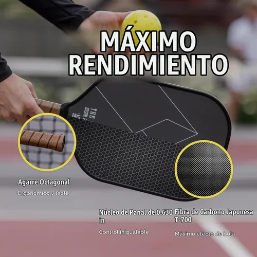 Vista 3 de Bison Paddles: Thermoformed Carbon Fiber Pickleball Paddle - Professional Grade Construction for Maximum Spin and Power Paddle Tuning Kit Included