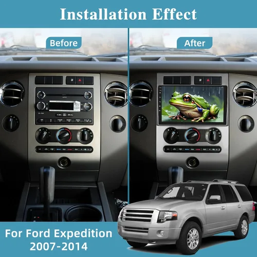 Vista 2 de [2+64G] NHOPEEW - Radio de coche para Ford Expedition 2007-2014 con Carplay inalámbrico y Android Auto – Pantalla táctil de 9 pulgadas Android 13