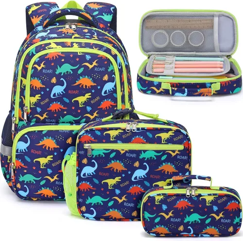 Vista 10 de Fimibuke - Mochila escolar impermeable para niñas y niños, 3 unidades Camiones de construcción A1.yellow