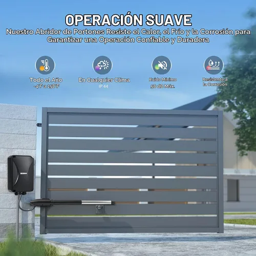 Vista 6 de CO-Z Kit de Abridor Automático de Portón, Compatible con App, Abridor Inteligente de Portón de Una Hoja para Portones de hasta 660 lb 5.9 ft