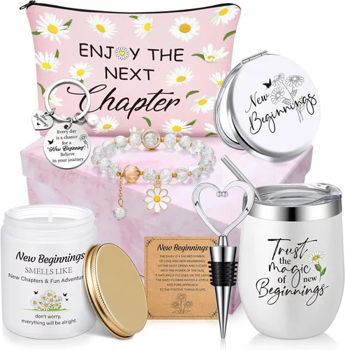 Vista 7 de 11 unidades, regalos de despedida para compañeros de trabajo, mujeres, cesta de regalo de despedida para mujer, mujer, jefa (despedida, rosa)