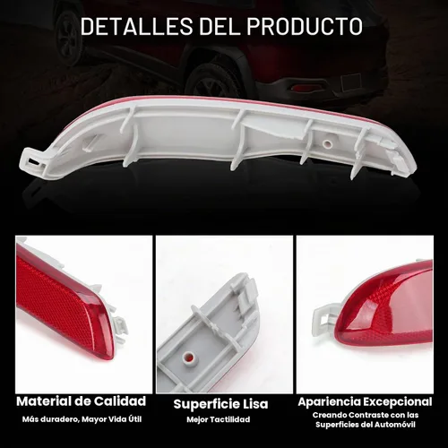 Vista 4 de Reflector de parachoques trasero para Jeep Cherokee 6810514 2015 2016 2017 2018 Jeep Cherokee 68105145AC lado del conductor (izquierda)