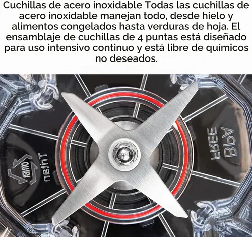 Vista 13 de [Usado] Tribest Dynapro DPS-2250 Licuadora de alta velocidad de 2.5 HP con aspiradora, certificado comercialmente, rojo, tamaño único
