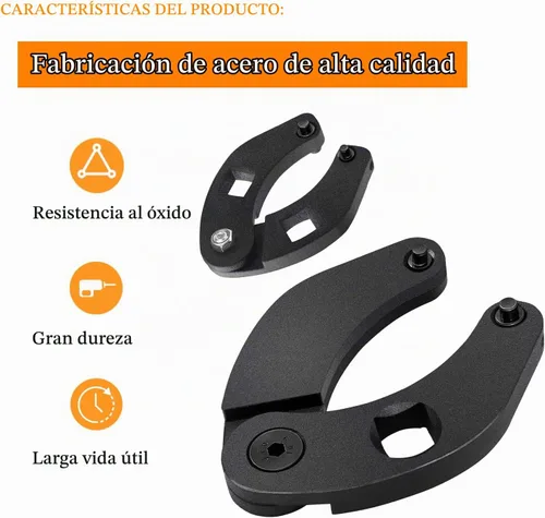 Vista 4 de 1266 & 7463 Juego de llaves de tuerca de prensaestopas ajustables para cilindros hidráulicos universales (juego de 2)
