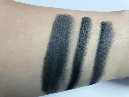 Vista 3 de Mysense Sombra de ojos negra mate sola,Sombra de ojos de polvo fino prensado,Maquillaje de ojo negro de larga duración de alto pigmento para día