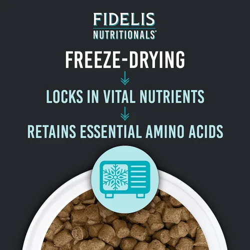 Vista 6 de FIDELIS Alimento crudo liofilizado para perros – Decoración de carne de res alta en proteínas y comida para los comensales exigentes – Nutrición