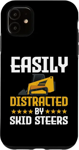 Vista 6 de Funda divertida para iPhone 12 Pro Max para maquinaria de construcción de controlador de minicargadora