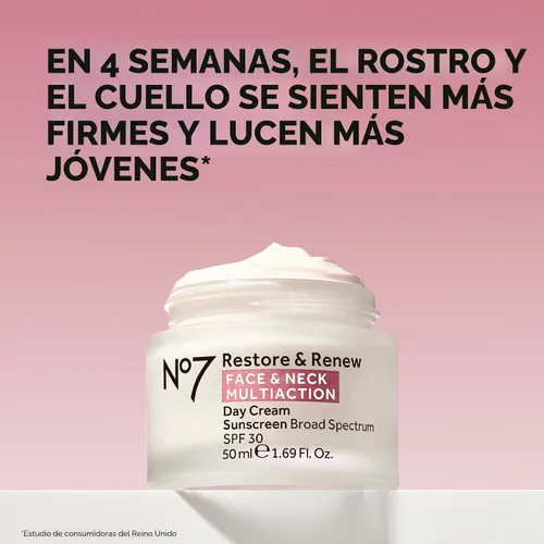 Vista 3 de No7 restaurar & Renew Face & Cuello Multi Acción Skincare sistema, pack de 1