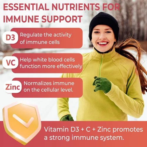 Vista 4 de Vitamina D3 + K2 + A Gummies 5000IU/10000 UI – Suplemento de vitamina D3 Con K2 con calcio magnesio zinc, vitamina C y E, alta dosis máxima