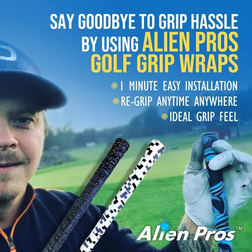 Vista 3 de ALIEN PROS Paquete de 6 cintas de envoltura de agarre de golf Skull & Magic Mix - ReGrip en 1 minuto