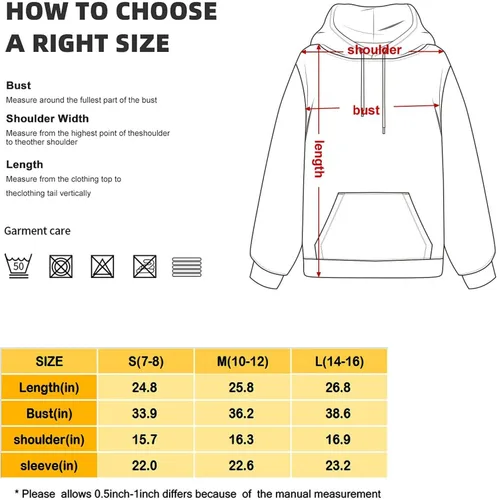 Vista 7 de NiYoung Sudadera atlética con capucha con capucha para niños y niñas, Patrón 1