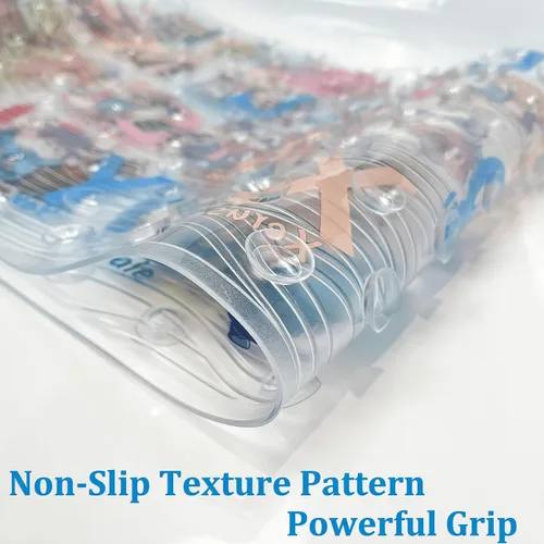 Vista 6 de BOPPIE Tapete de baño antideslizante para bañera para niños, tapete de baño antideslizante para bañera, tapete de baño XL grande, 35 x 15 pulgadas