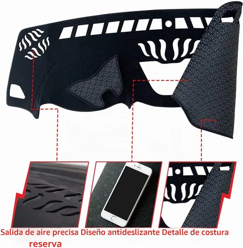 Vista 2 de Tapete antideslizante para tablero de instrumentos compatible con Jeep Cherokee 2014, 2015, 2016, 2017, 2018, 2019, 2020, 2021, 2022, protector