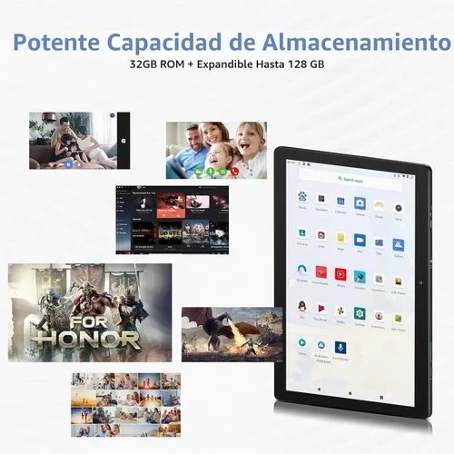 Vista 3 de 10 pulgadas, 6000 mAh, 4 GB de RAM de 64 GB de ROM, expandible a 1 TB 10.1 pulgadas (2+2) GB RAM + 64GB ROM Batería de 6000 mAh Cámara de 8MP