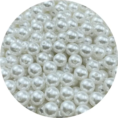 Vista 33 de 4000 piezas Cuentas de perlas para manualidades 3mm Perla de resina para hacer joyas Cuentas de perlas redondas a granel con agujero para collares