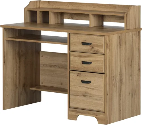 Vista 12 de South Shore Versa - Escritorio para computadora con gabinete, arce gris