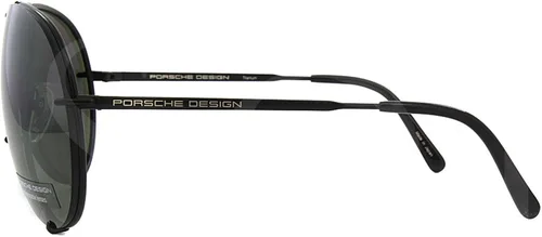 Vista 3 de Porsche Design P'8478 P8478 D - Gafas de sol estilo aviador de 2.598in con lentes adicionales, Negro