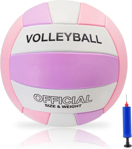 Vista 10 de Voleibol Tamaño Oficial 5 para Interior y Exterior, Voleibols de Toque Suave para Adultos, Juego de Playa, Piscina, Gimnasio, Entrenamiento, Diseño