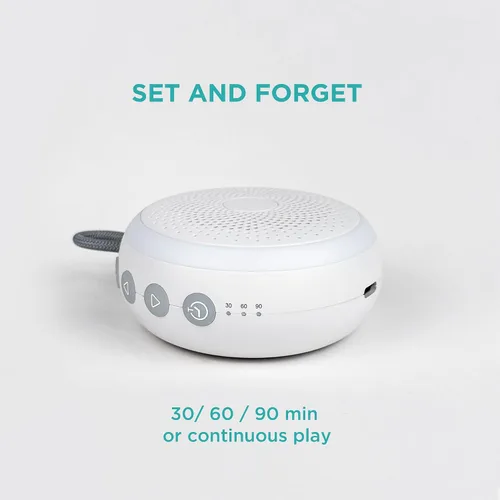 Vista 3 de LittleHippo Máquina de ruido blanco Máquina de sonido portátil para bebés, niños, adultos Chupete para dormir 19 sonidos relajantes Batería