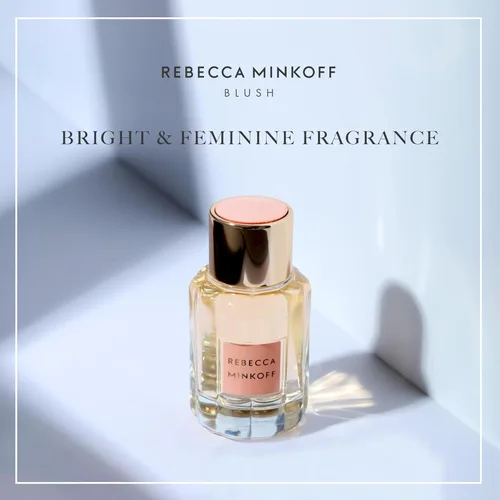 Vista 2 de Rebecca Minkoff Rubor, fragancia brillante y femenina, Eau de Parfum para mujer, notas de bergamota, jazmín y vetiver, perfume de larga duración