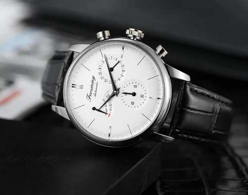 Vista 4 de FORSINING Men's Automatic Watch Power Reserve Date Display Fashion Mechanical Wristwatch