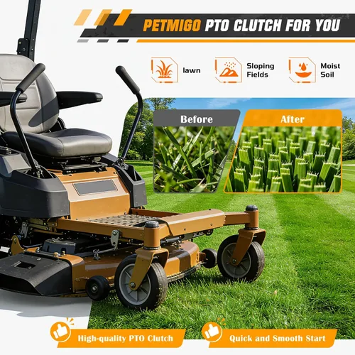 Vista 5 de Embrague de hoja de toma de fuerza 02763200 se adapta a Ariens Gravely 28 32 pulgadas cortacésped trasero motor Rider Zoom 52711900 52712000