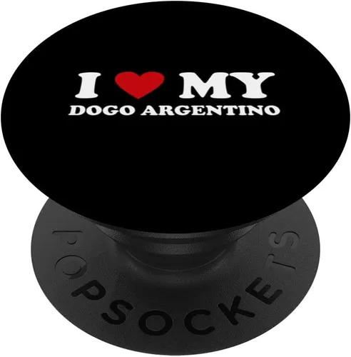 Vista 6 de I Heart Dog Dad Mom - I Love Dogo Argentino PopSockets MagSafe PopGrip para iPhone