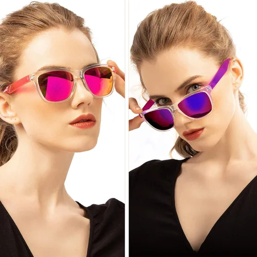 Vista 5 de Gafas de sol para mujer UV400 espejadas apto para exteriores vacaciones conducción