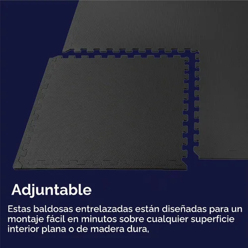 Vista 4 de We Sell Mats - Baldosas multiusos de espuma EVA con un grosor de 0.5 pulgadas, alfombrillas entrelazadas para gimnasios de interior y para el hogar