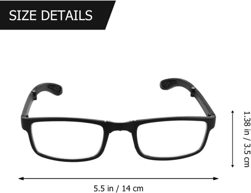 Vista 6 de EXCEART - 2.0 Gafas de miopía plegables, lentes de lectura negros para miopía, lentes de larga distancia con estuche portátil