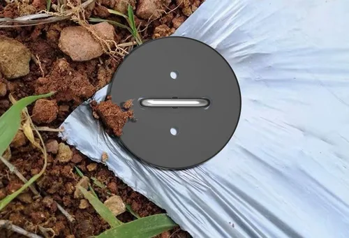 Vista 5 de AAGUT Paquete de 50 grapas de paisaje con tapas de arandela de juntas, estacas de barrera de vapor de 6 pulgadas, estacas de metal para jardín