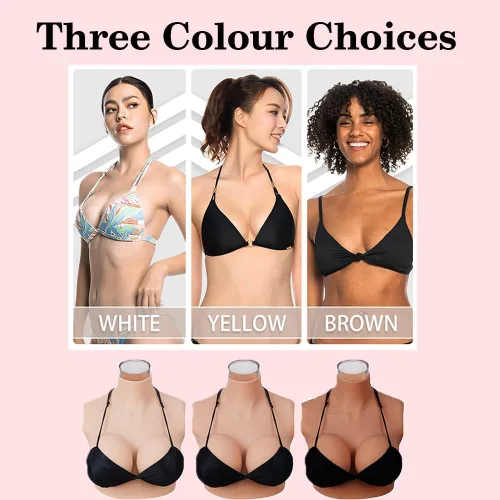 Vista 5 de Formas de pechos de talla grande, pechera de silicona B-S Cup Fake Boobs para travestis, transgénero, drag queen cosplay