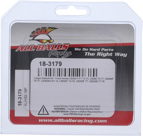 Vista 4 de All Balls Kit de reconstrucción de pinza de carreras delantera 18-3179 compatible con/repuesto para Honda CB 350 F 1972-74, CB 500 K Four 1974, CB
