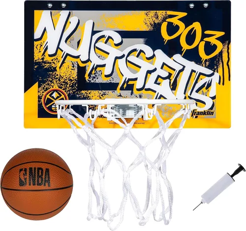Vista 32 de Franklin Sports NBA Team Over the Door Aros de Baloncesto - Mini Aro de Baloncesto Interior para Niños + Juego de Pelota - Mini Aros para Fanáticos