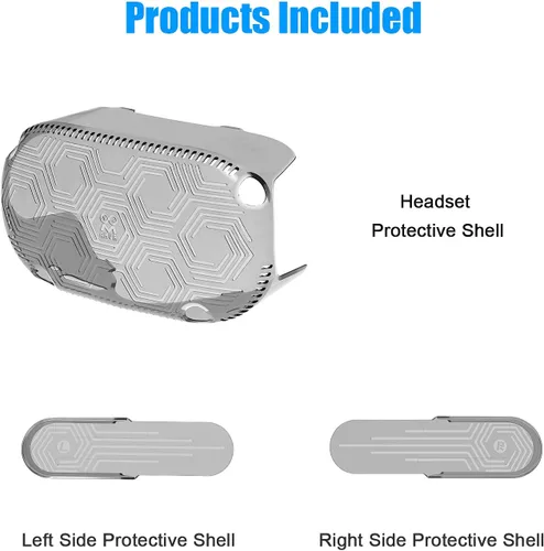 Vista 6 de AMVR VR - Funda para Meta Quest 2 protector de auriculares VR con 2 fundas protectoras laterales estructura celular única para una protección
