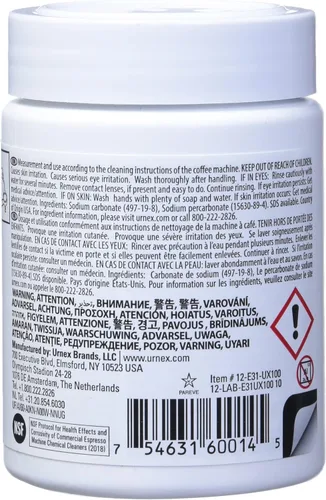 Vista 3 de Urnex Cafiza - Pastillas limpiadoras profesionales para máquinas de expreso, 100